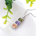 Cute Colorful CZ Silver Jewelry Necklace (N-0044)